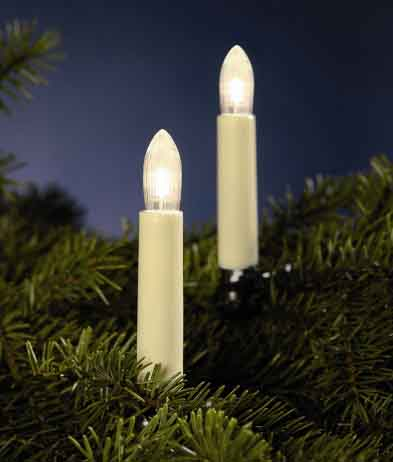 Hellum Riffelkerzenkette 20 tlg. LED warm-weiß 812046 günstig online kaufen