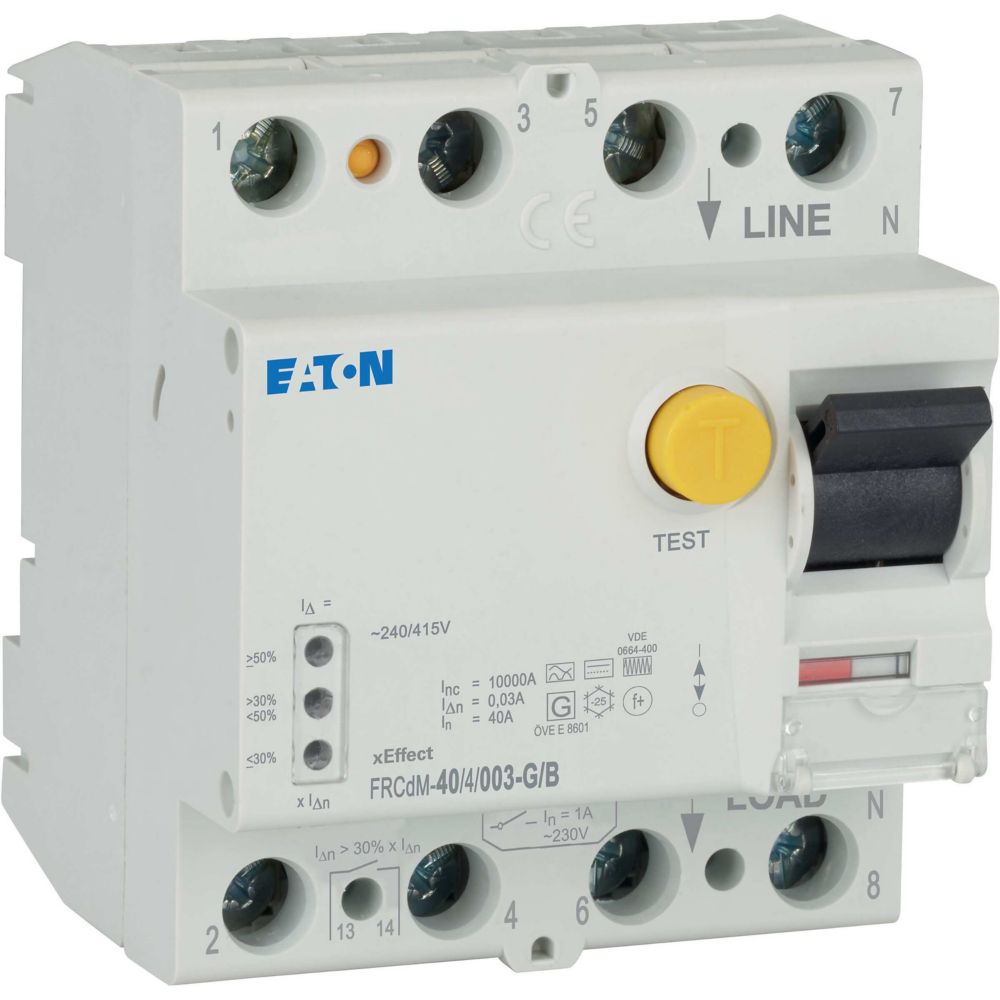 Eaton FI-Schalter 40A 4p 30mA FRCDM-40/4/003-G/B - 167893