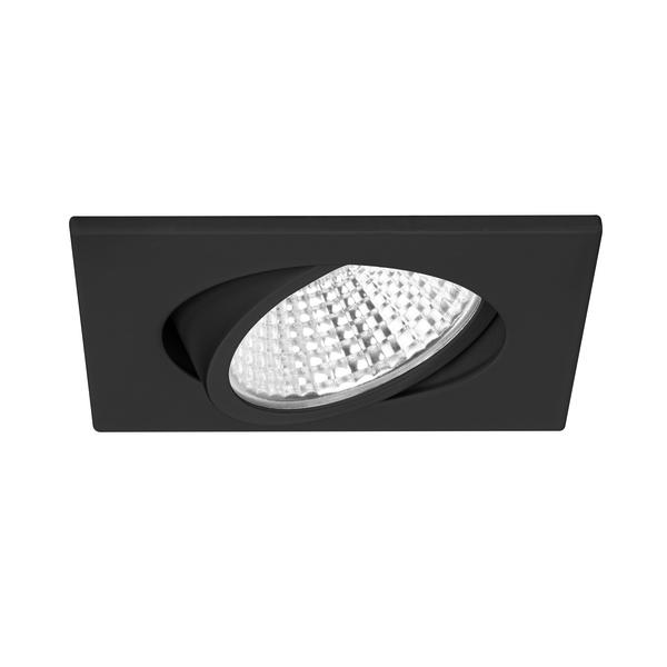 Brumberg recessed LED spotlight, black, round - 12396083