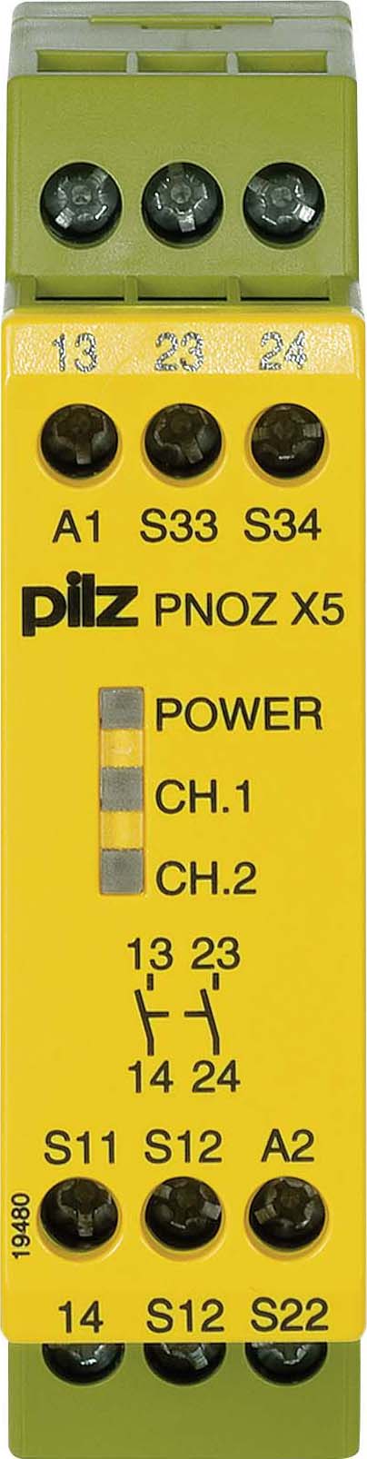 Pilz Not-Aus-Schaltgerät 24VACDC 2n/o PNOZ X5 #774325