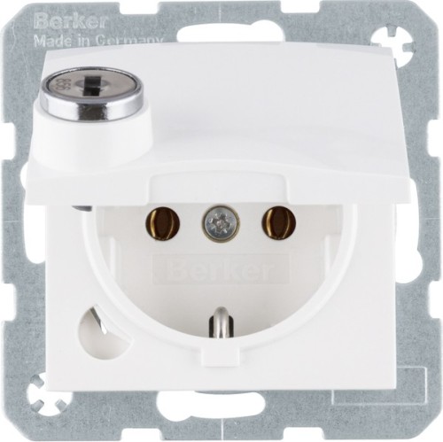 Berker SCHUKO-Steckdose polarweiß glänzend 47638989 - 47638989 günstig online kaufen