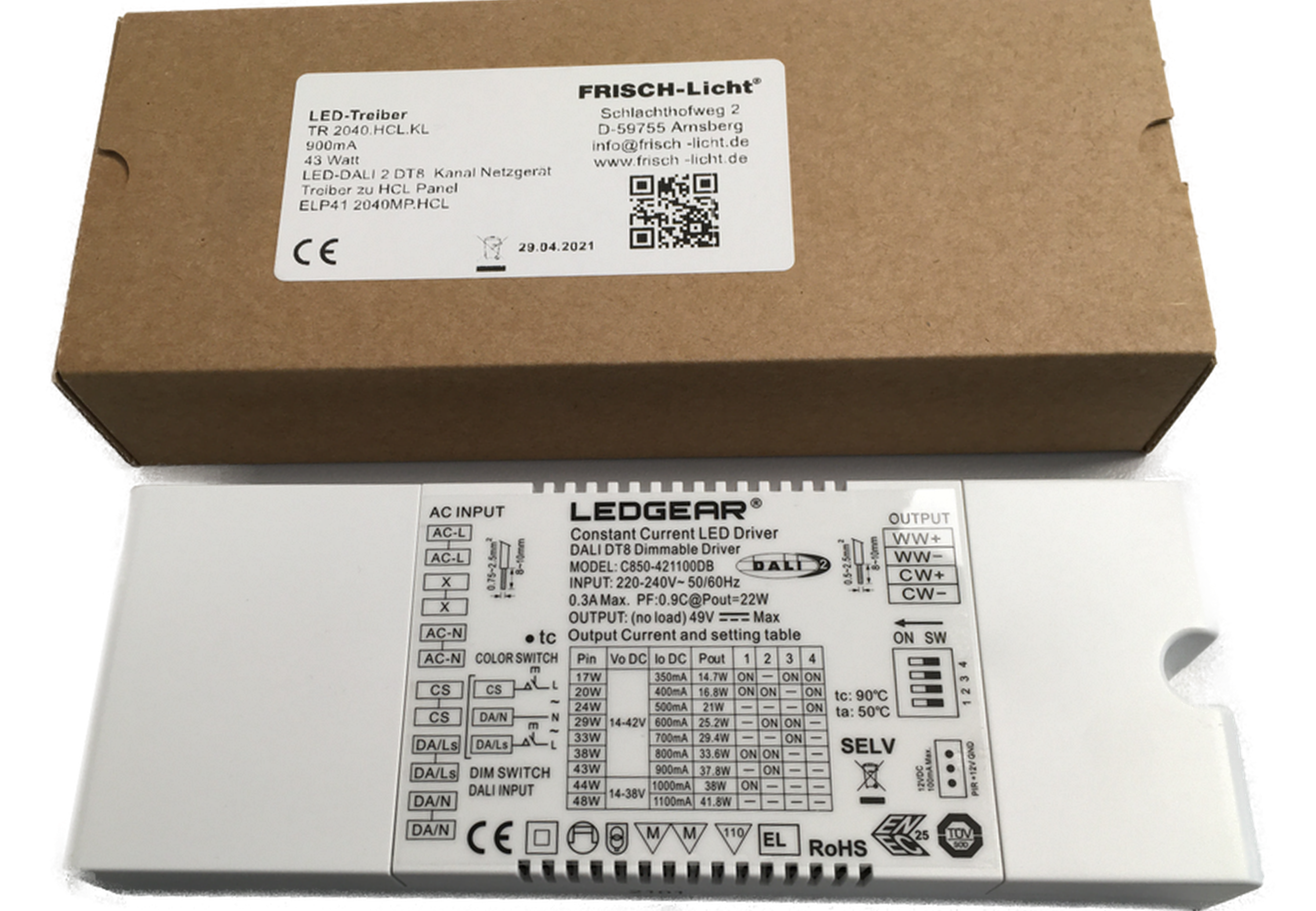 FRISCH-Licht LED-Treiber D8 für LED-Panel ELP41 2040MP.HCL