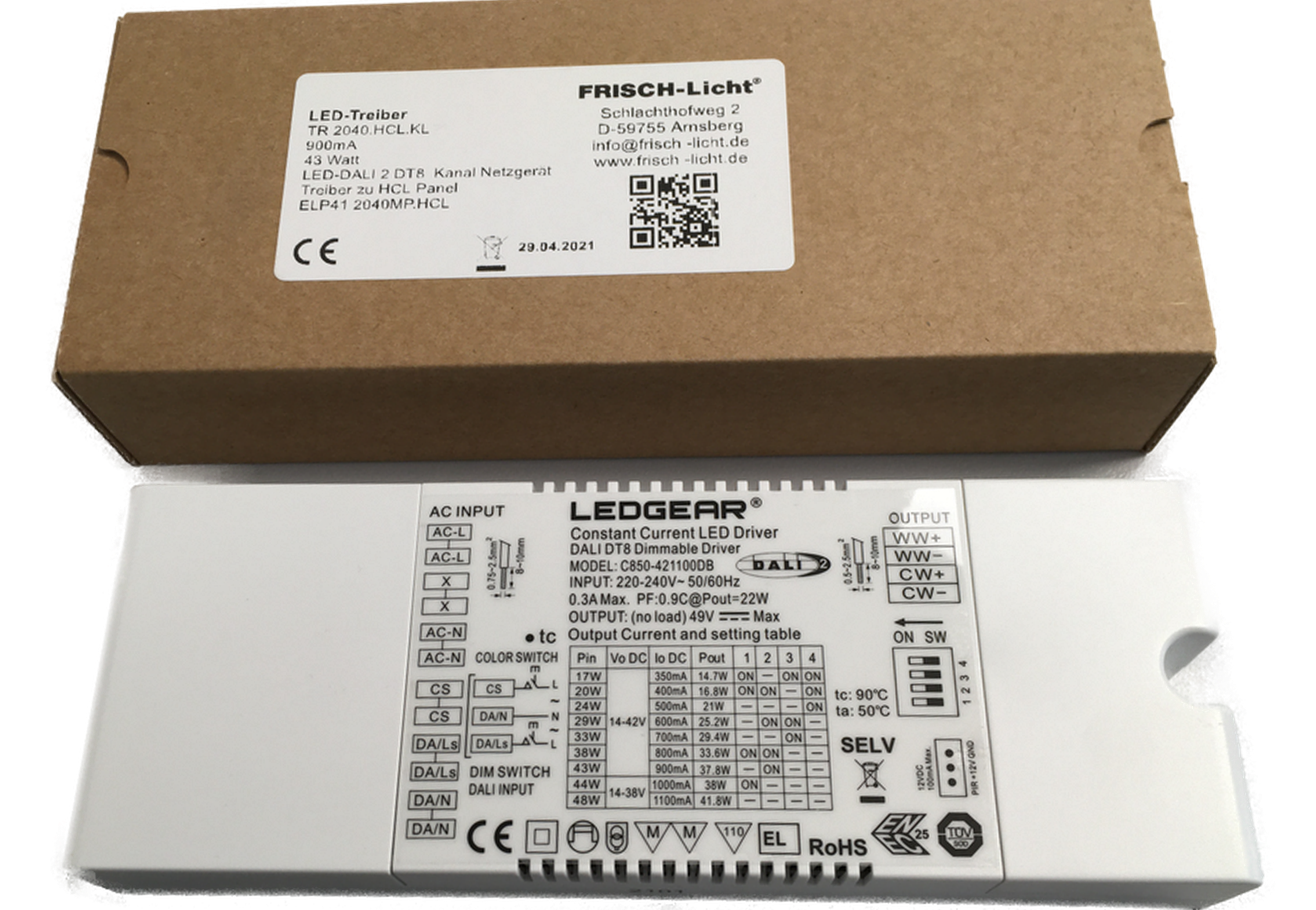 FRISCH-Licht LED driver D8 for LED-Panel ELP41 2040MP.HCL