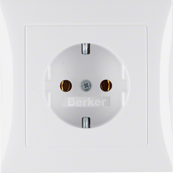 Berker SCHUKO-Steckdose pws/gl m.Abdeckplatte 47428989 günstig online kaufen
