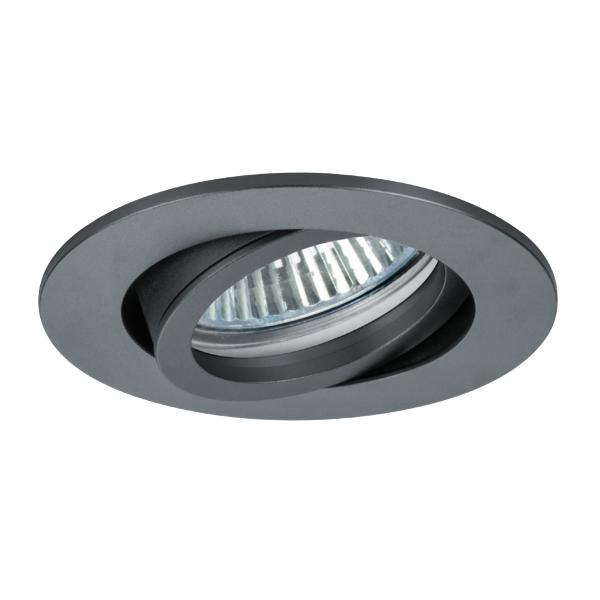 Brumberg recessed LED spotlight, titan matt, round - 12373644