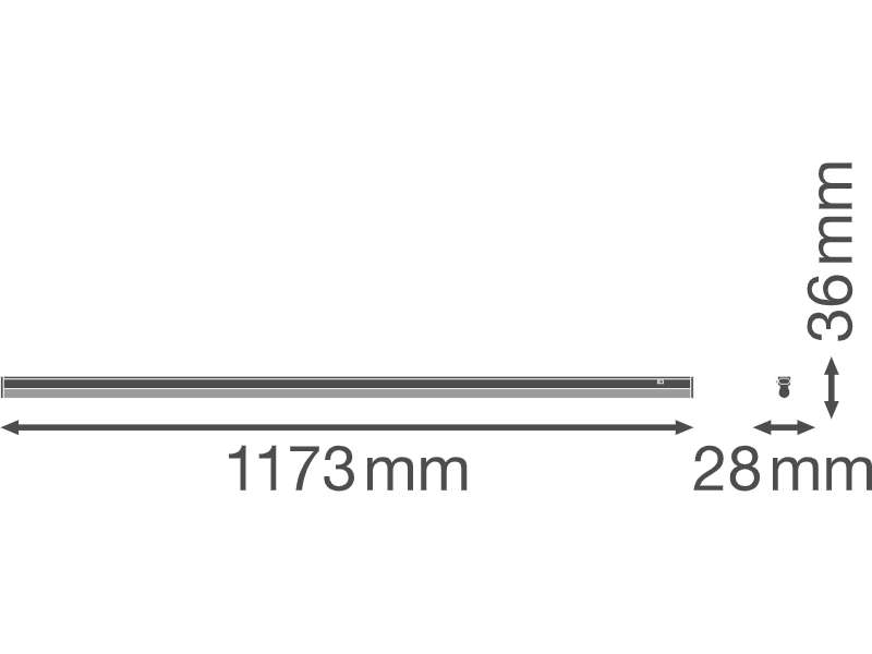 Ledvance LED linear luminaire LINEAR COMPACT SWITCH 1200 14 W 3000 K