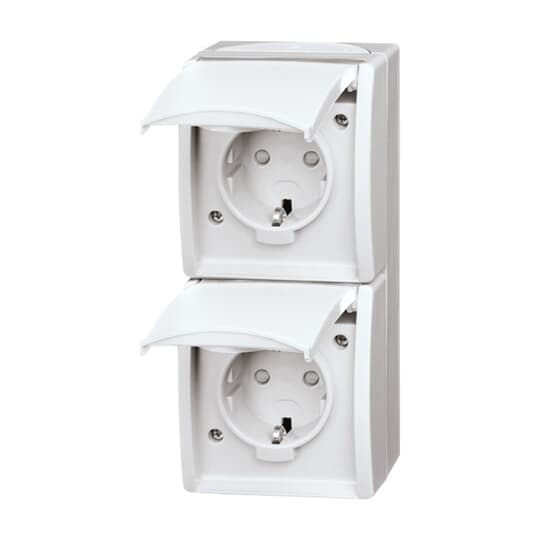 Busch-Jaeger Steckdose,senkrecht,2fach Klappdeckel,erh. Ber 20-02 EBW-54 günstig online kaufen