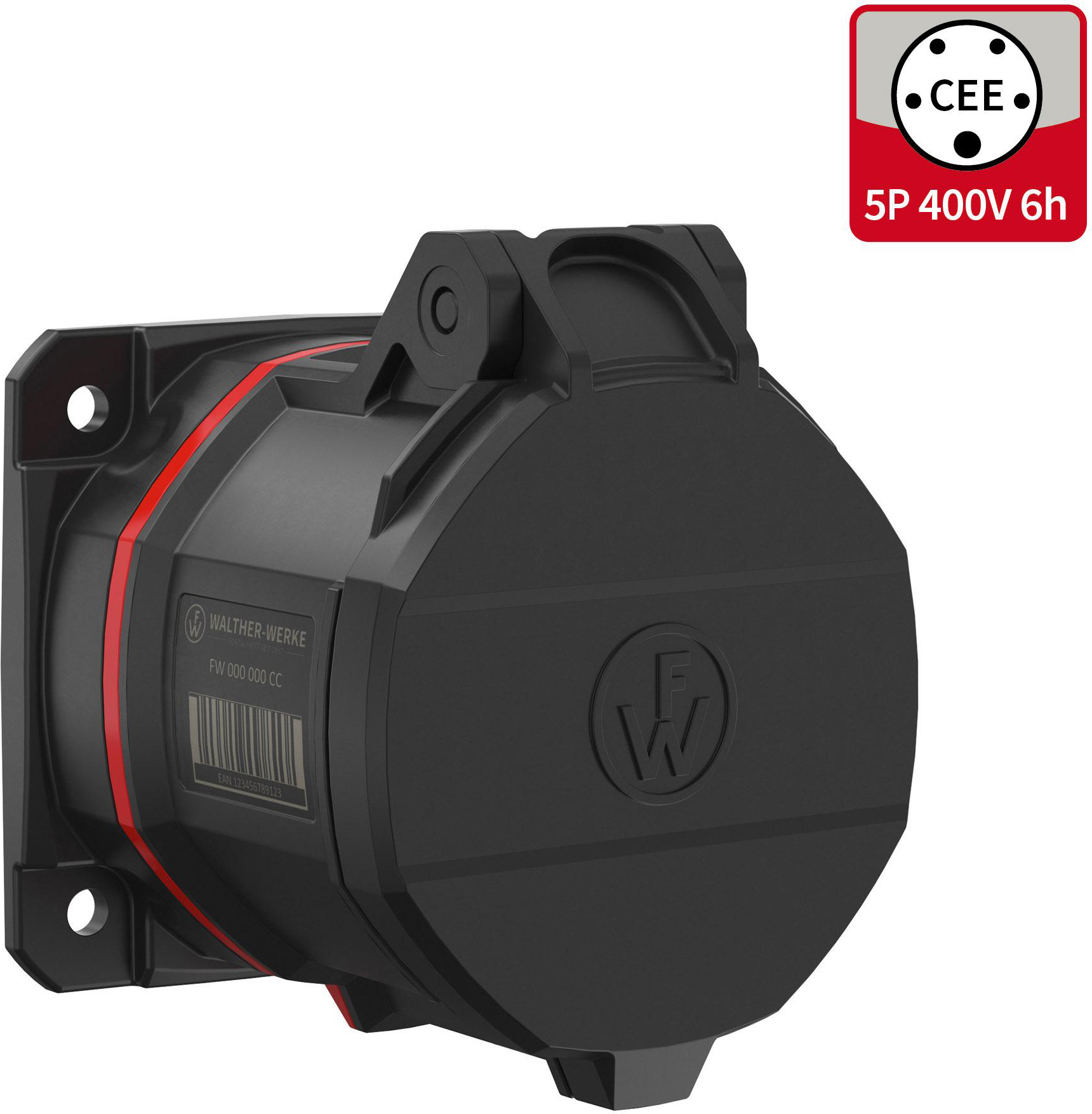Walther Werke CEE NEO Anbaudose gerade 32A 5P 6h FW430506CC