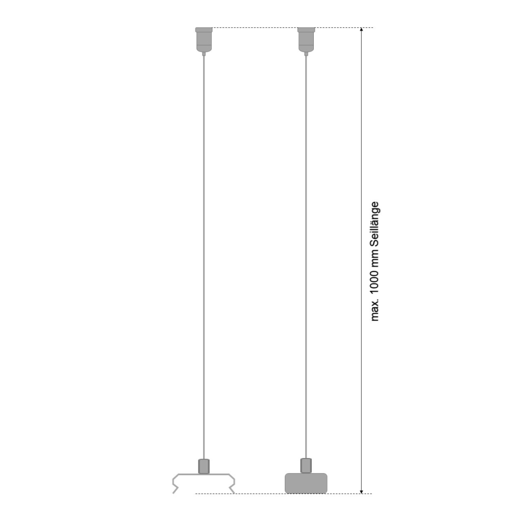 Frisch-Licht Leuchtenzubehör Seilaufhängung SA 9466 für LED-Feuchtraumleuchte WNL 9466 Serie