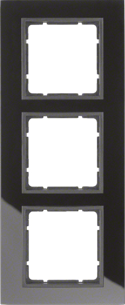 Berker Glasrahmen schwarz 3fach 10136616 günstig online kaufen