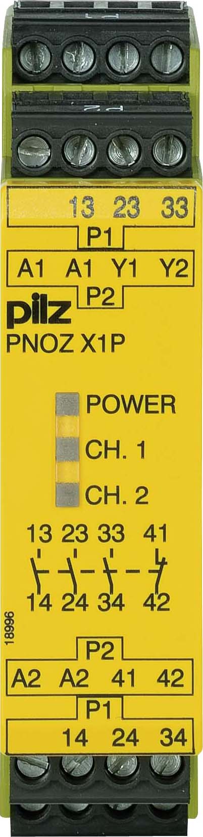 Pilz Not-Aus-Schaltgerät 24VDC 3n/o 1n/c PNOZ X1P #777100 Pilz Not-Aus-Schaltgerät 24VDC 3n/o 1n/c PNOZ X1P #777100