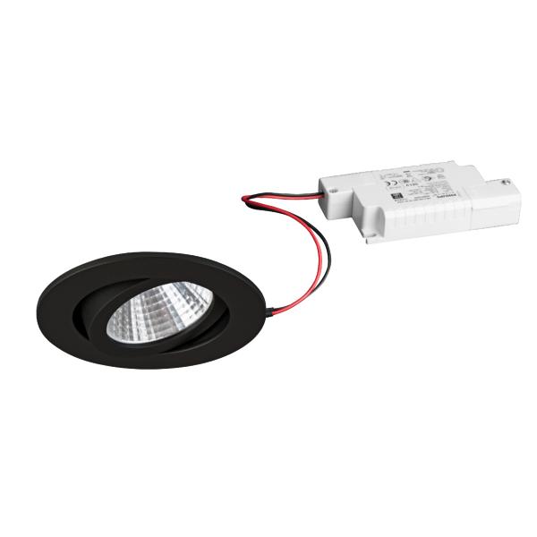 Brumberg recessed LED spotlight 7W 230V round black - 39261083