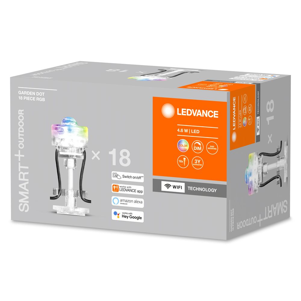 Ledvance LED outdoor luminaire SMART+ GARDEN DOT MULTICOLOR 18 Dot - 4058075478558