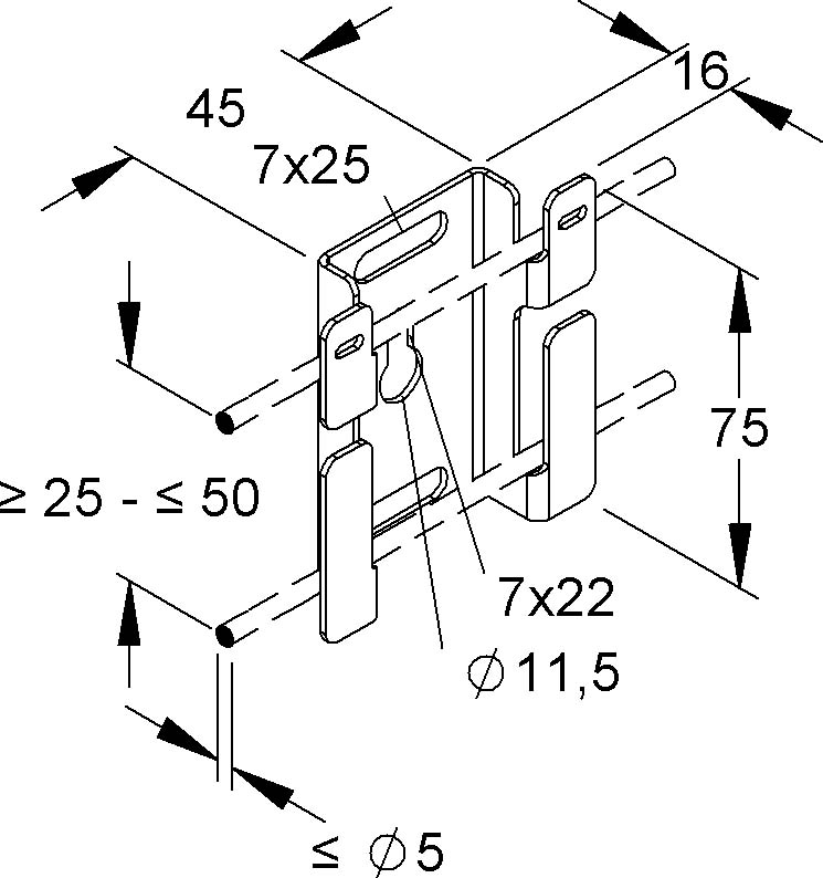 Niedax Montagebügel GRMB 50