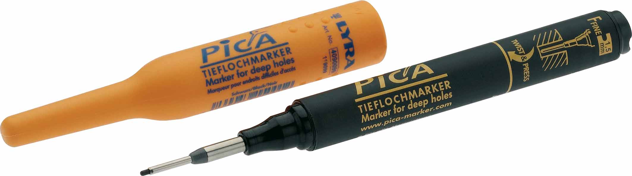 Cimco Werkzeuge INK Tieflochmarker schwarz 21 2183