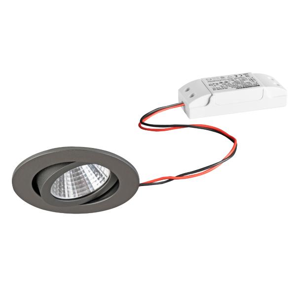Brumberg recessed LED spotlight 6W 230V round titan-matt - 33353643