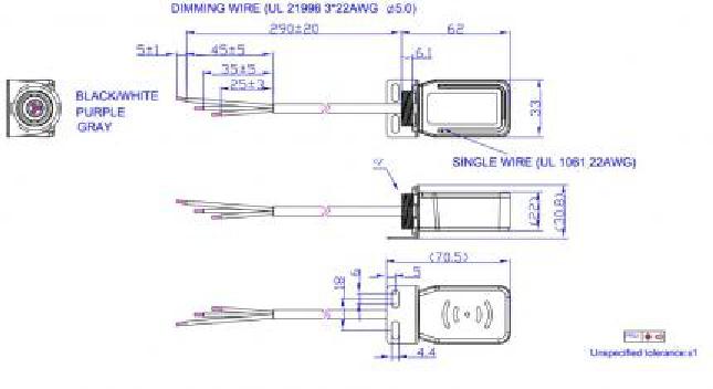 Inventronics wireless dimmer for EnOCean