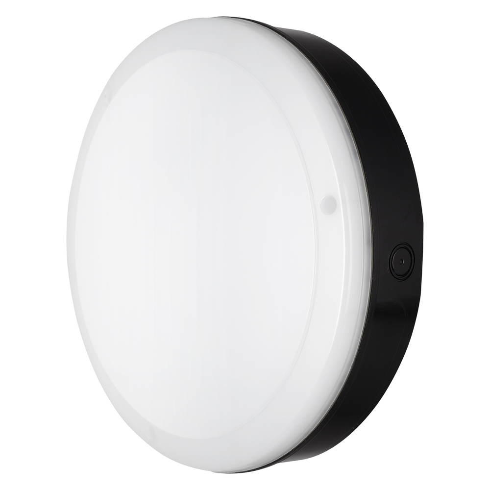 Ledvance LED wall and ceiling luminaire SURFACE BULKHEAD 300 SENSOR 15W 830 BK IP65 - 4058075647589