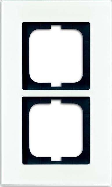 Busch-Jaeger Rahmen 2-fach weißglas 1722-811 - 2CKA001754A4443 günstig online kaufen