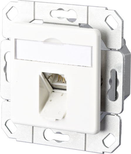Metz Connect Anschlussdose C6A Upk 1xRJ45,Upk,rws TN EDATC6A-1UPk-rws