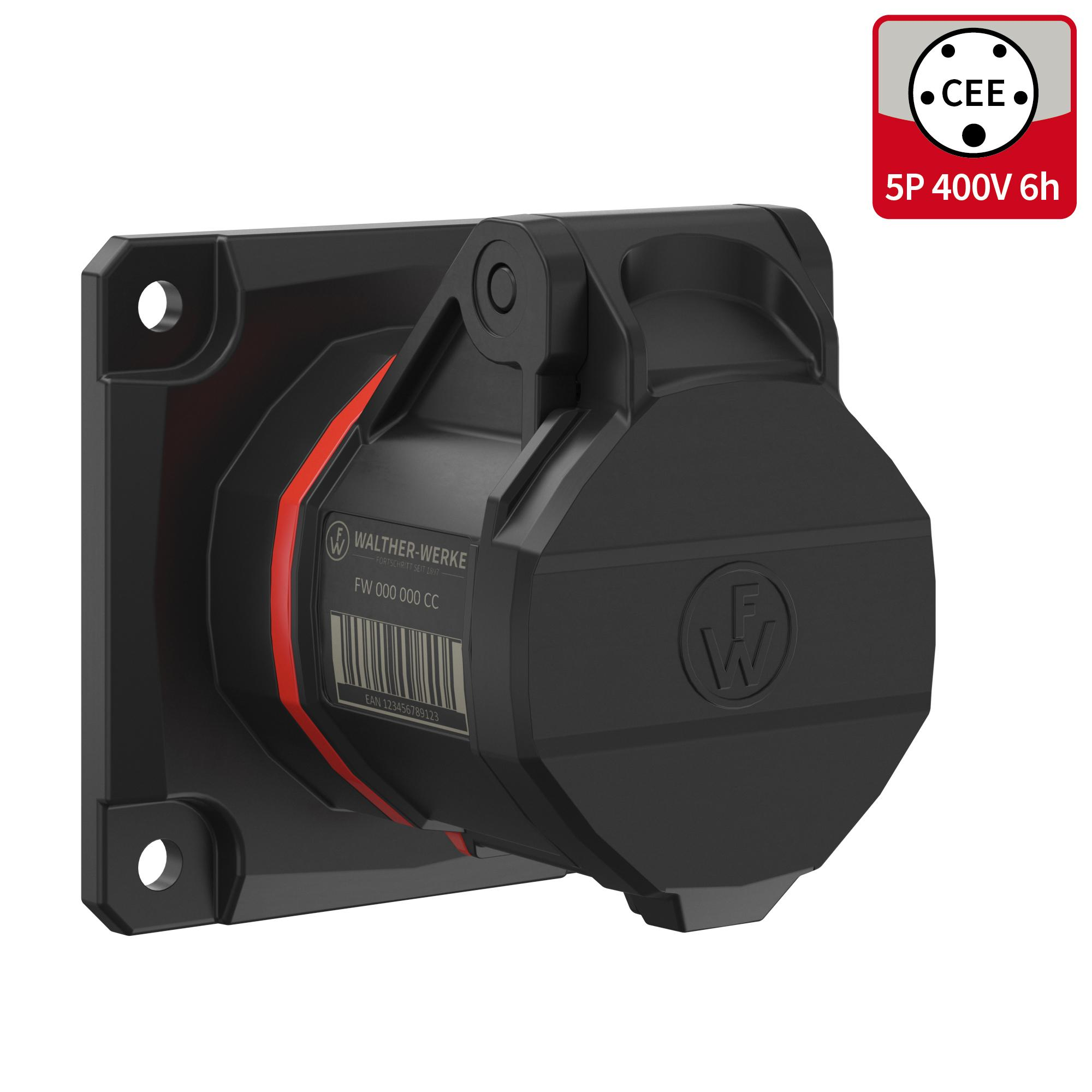 Walther Werke CEE NEO Anbaudose gerade 16A 5P 6h IP54 FW410506SK