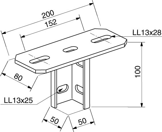 Rico Anschlussplatte für Profil 41x41 16J40