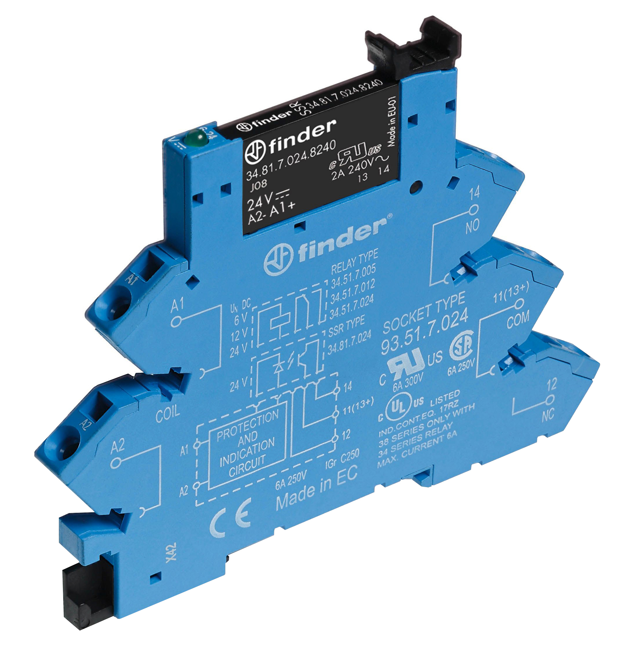 Finder SSR-Koppelrelais m.Federzugklemme bl 38.91.7.024.9024