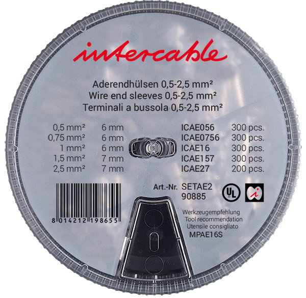 Intercable Tools Streudosensortiment Aderendhülse 0,5-2,5 SETAE2