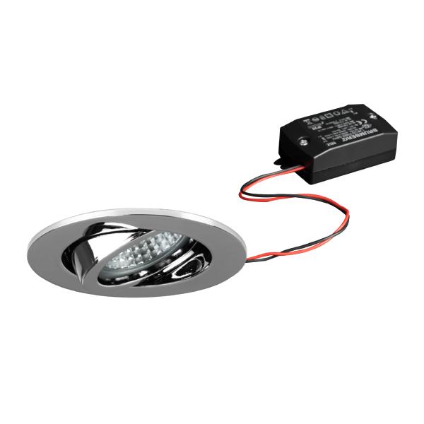 Brumberg LED-Einbaustrahlerset, schaltbar, chrom, rund - 38143023 günstig online kaufen