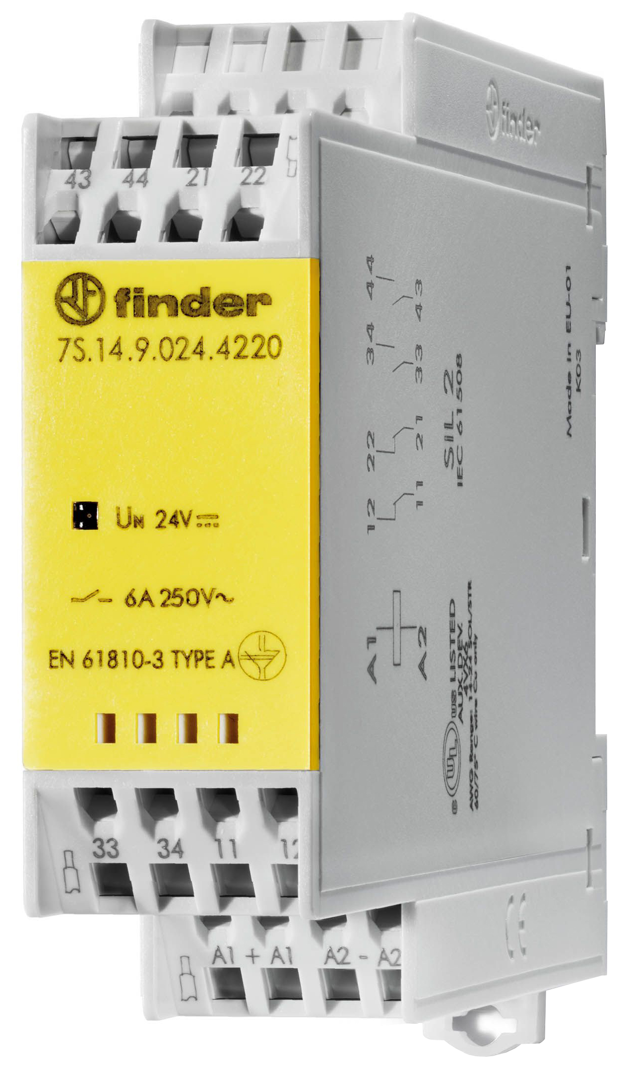 Finder Relaismodul 2S, 2Ã–, 6A 7S.14.9.024.4220