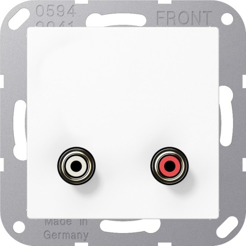 Jung Multimedia-Anschluss aws Cinch/Miniklinke 3,5 MA A 1021 WW - MAA1021WW