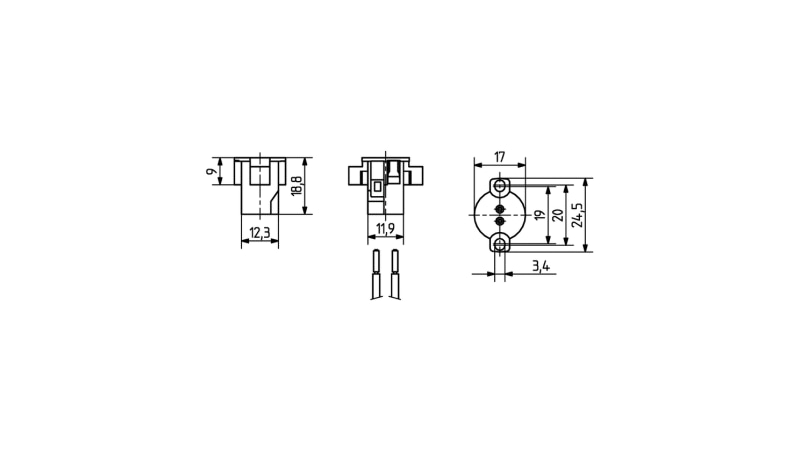 BJB Connector G4/GZ4 for low voltage halogen lamps 25.224.3600.90