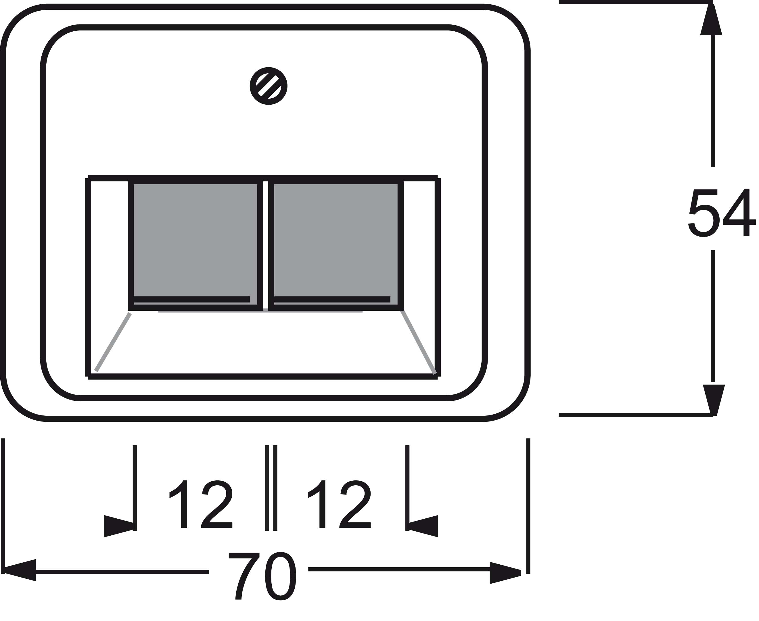 Busch-Jaeger Zentralscheibe pla f.UAE-Anschlussdo.2f 1803-02-20