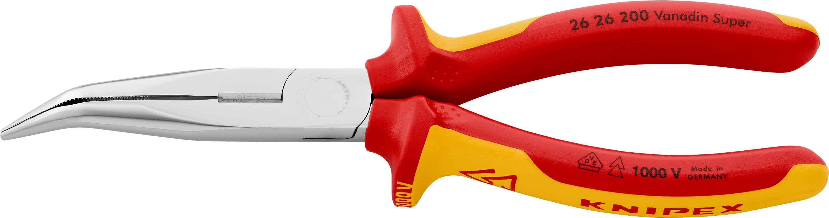 Knipex-Werk Flachrundzange mit Schneide, 200mm 26 200