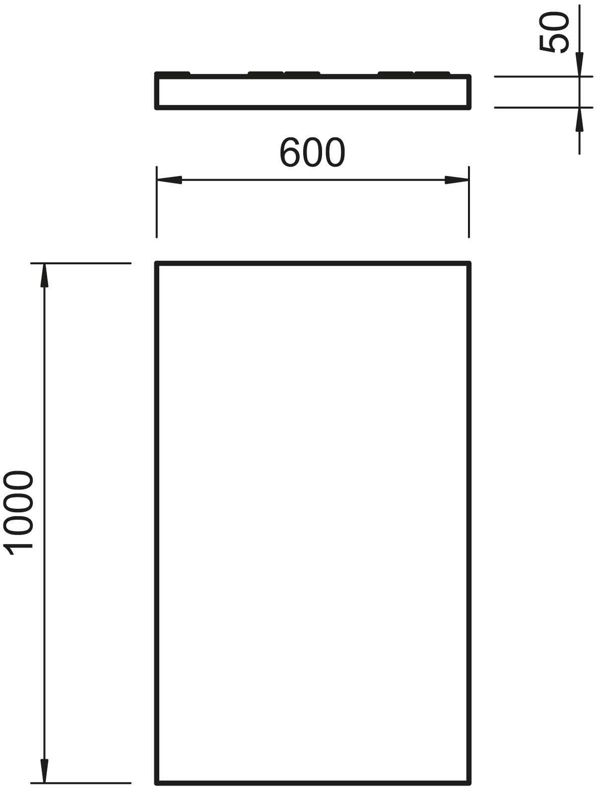 OBO Bettermann Vertr Mineralfaserplatte 1000x600x50mm PSX-P - 7202295