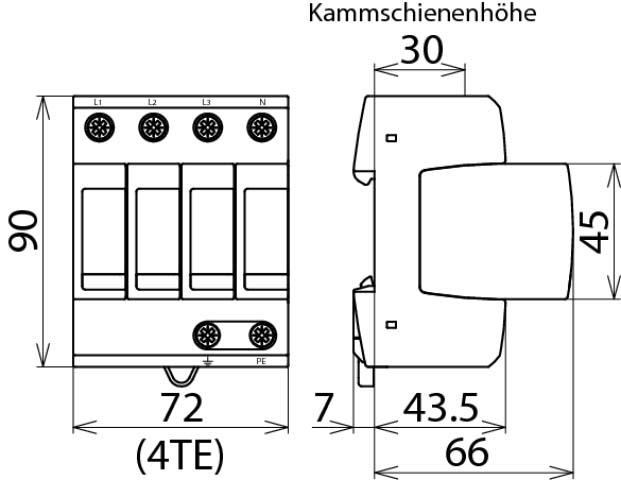 DEHN Überspannungsableiter Typ 2 DEHNguard M H DG TT 275 - 952381