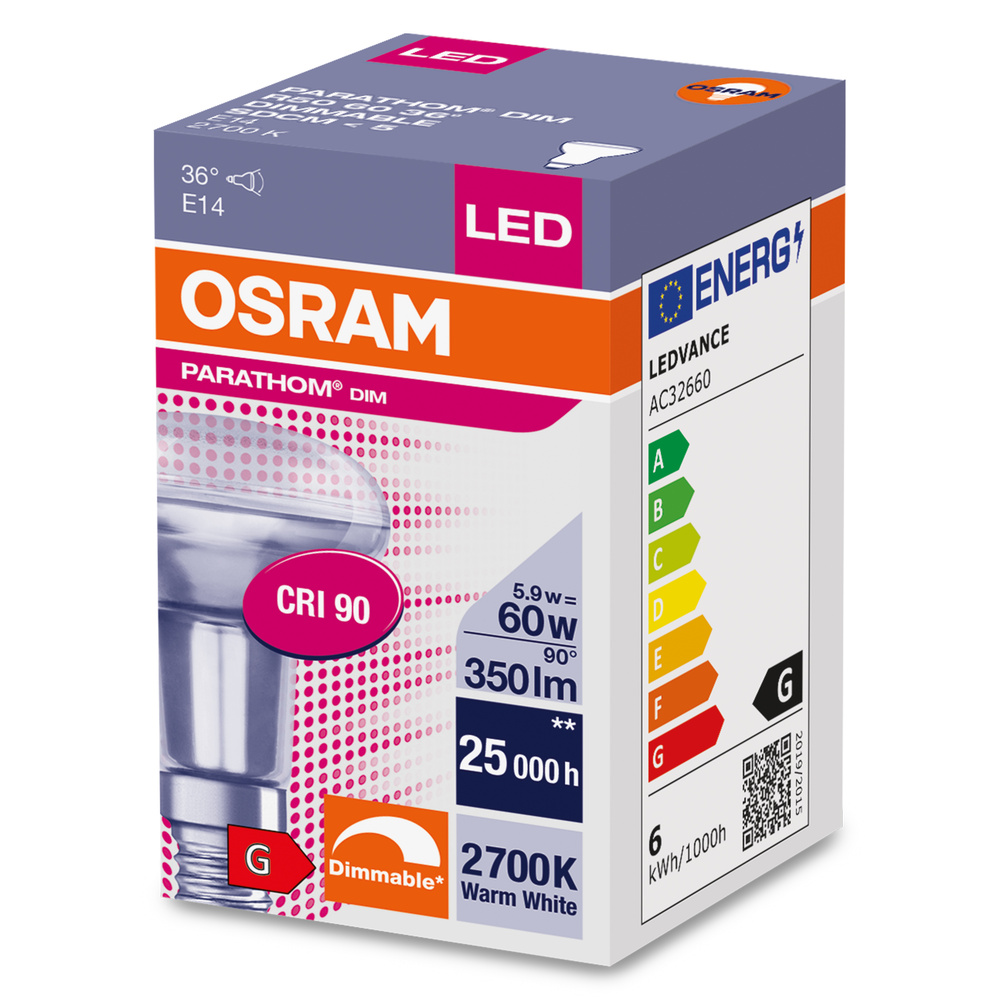 Ledvance LED lamp LED R50 DIM P 5.9W 927 E14 – 4099854058608 – replacement for 60 W - 4099854058608