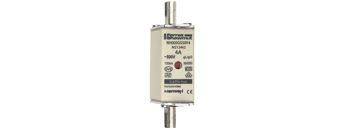 Mersen NH-Sicherungseinsatz SF Gr.000 gG 4A/500V KM NH000GG50V4