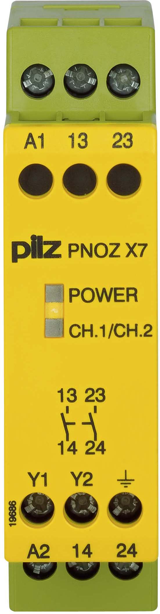 Pilz Not-Aus-Schaltgerät 230VAC 2n/o PNOZ X7 #774056