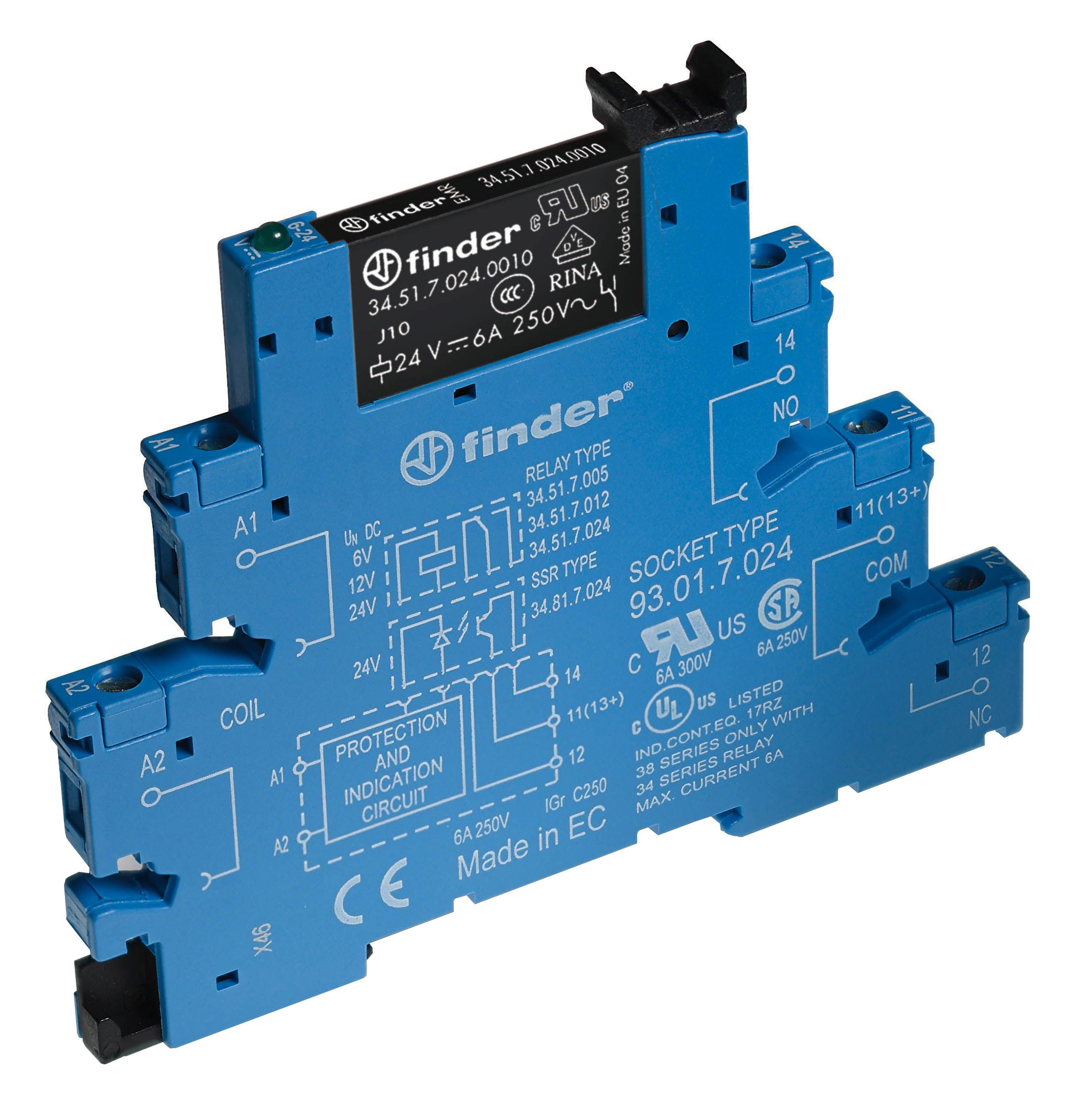 Finder Koppelrelais 6,2mm 1W 12VDC 38.51.7.012.0050