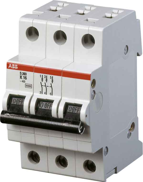 ABB Stotz S&J Sicherungsautomat K,6kA,32A,3P S203-K32 - 2CDS253001R0537