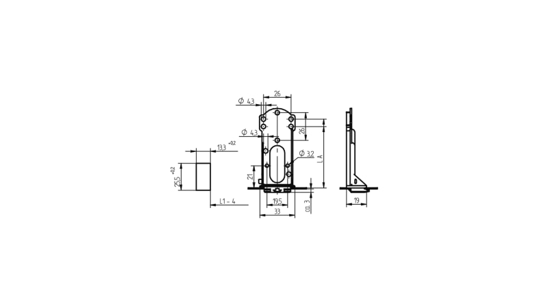 BJB Bracket for end fixing lampholders - 26.270.-003.50