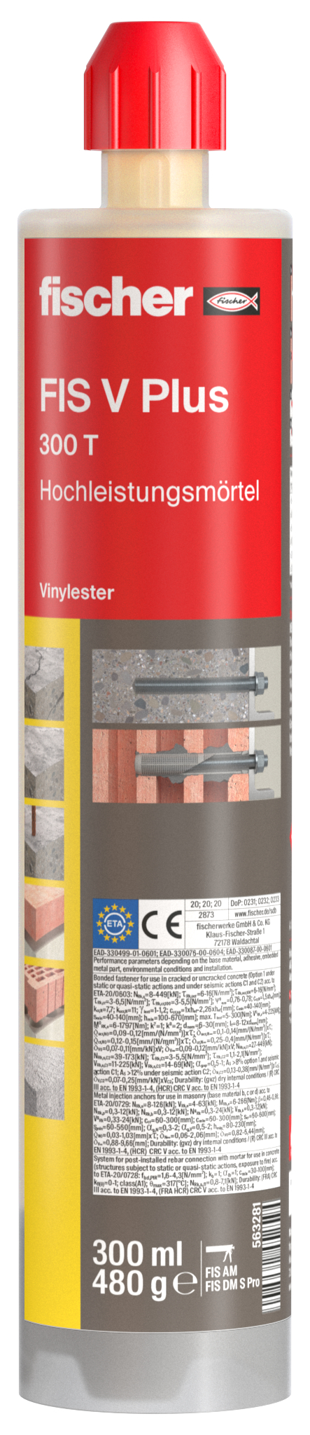 Fischer Deutschl. Hochleistungsmörtel FIS VPlus300T(VE300)