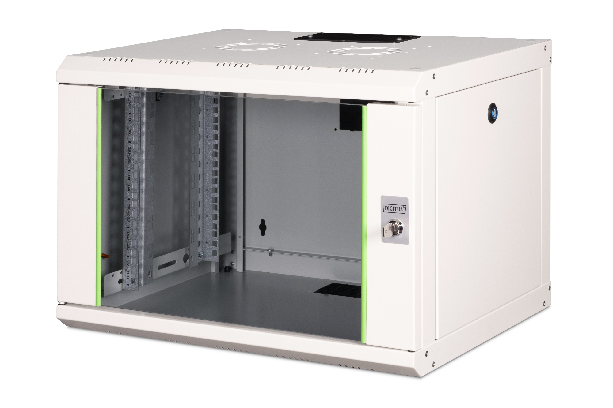 DIGITUS 19" Wandschrank m. Glastür, RAL7035 DN-19 07-U