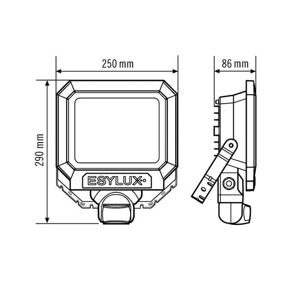 ESYLUX LED-Strahler weiß SUNAFLTR3700850MDWH - EL10810176 günstig online kaufen