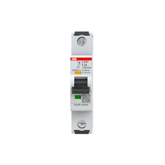 ABB Stotz S&J Sicherungsautomat 25kA, 2A, 1P S301P-Z2