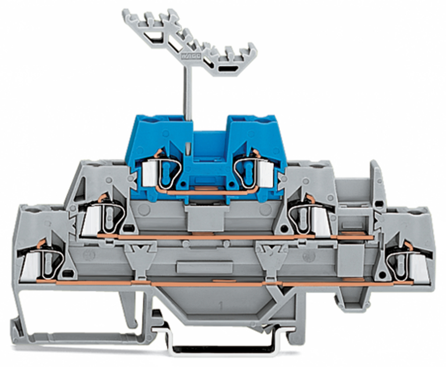 WAGO GmbH & Co. KG Dreistockklemme grau/blau 280-552
