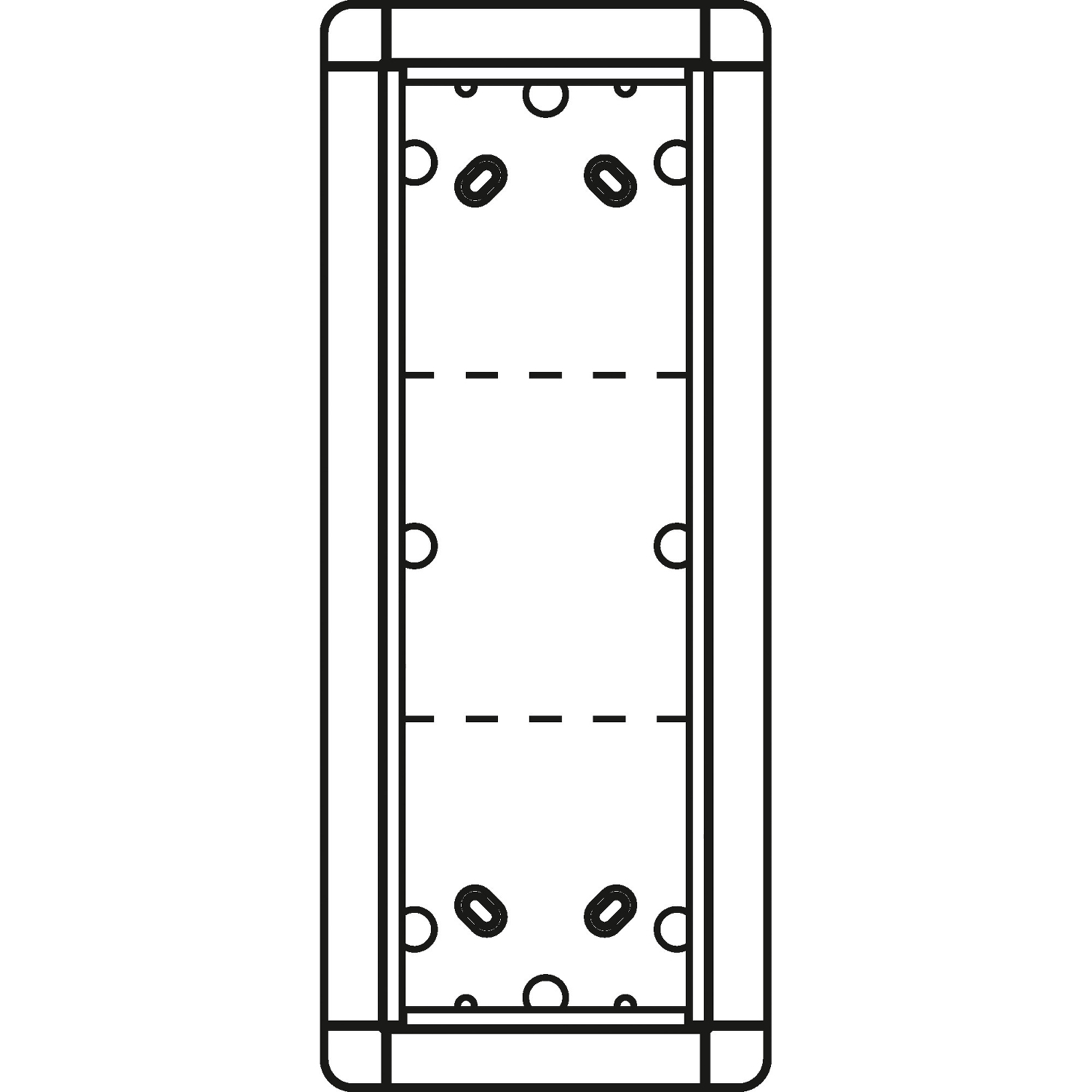 Ritto Portier AP-Rahmen ws 3-fach, 133x326mm 1883370
