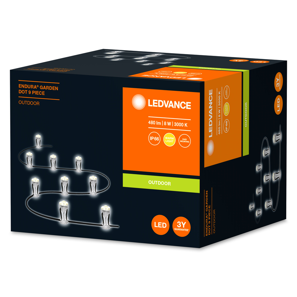 Ledvance Dekorative LED-Außenleuchte ENDURA GARDEN DOT 9 Dot 6W