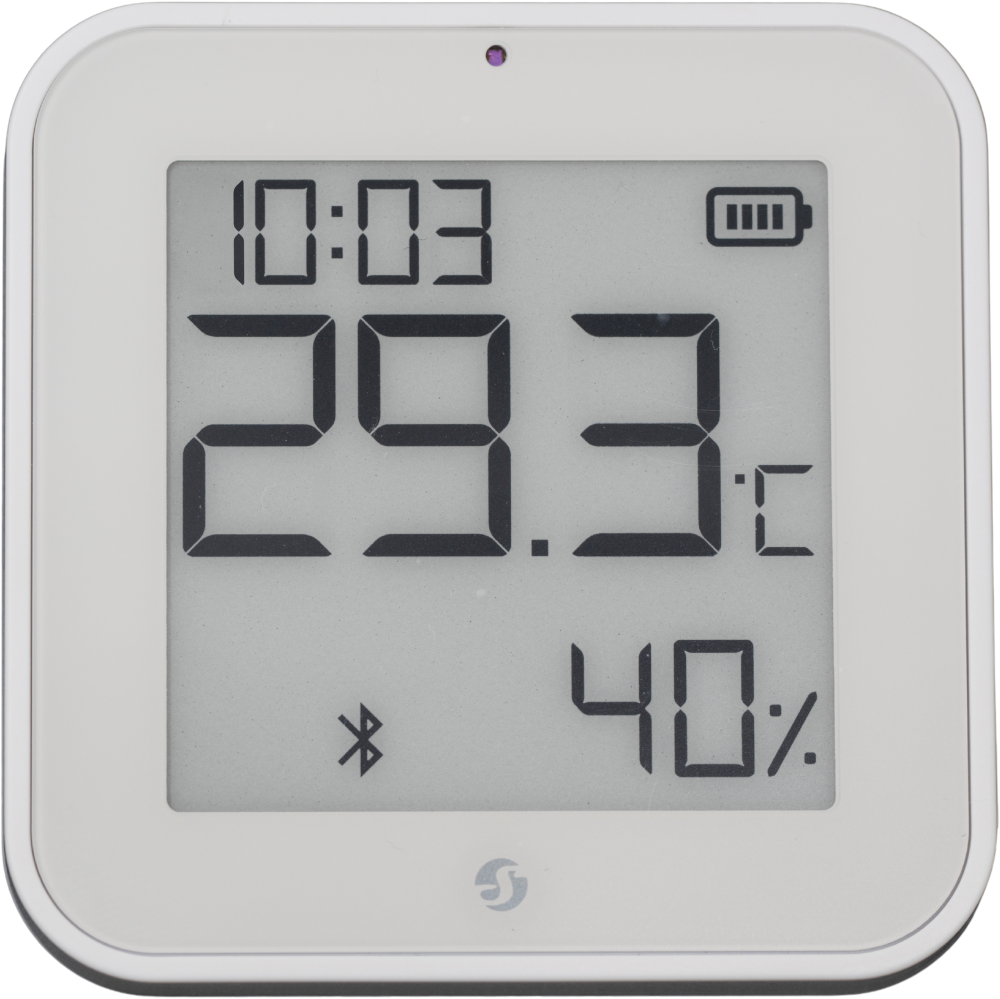Shelly Plug & Play Blu ZB H&T Display White Temperatur- & Feuchtigkeitssensor E-Paper Display Bluetooth Zigbee Weiß